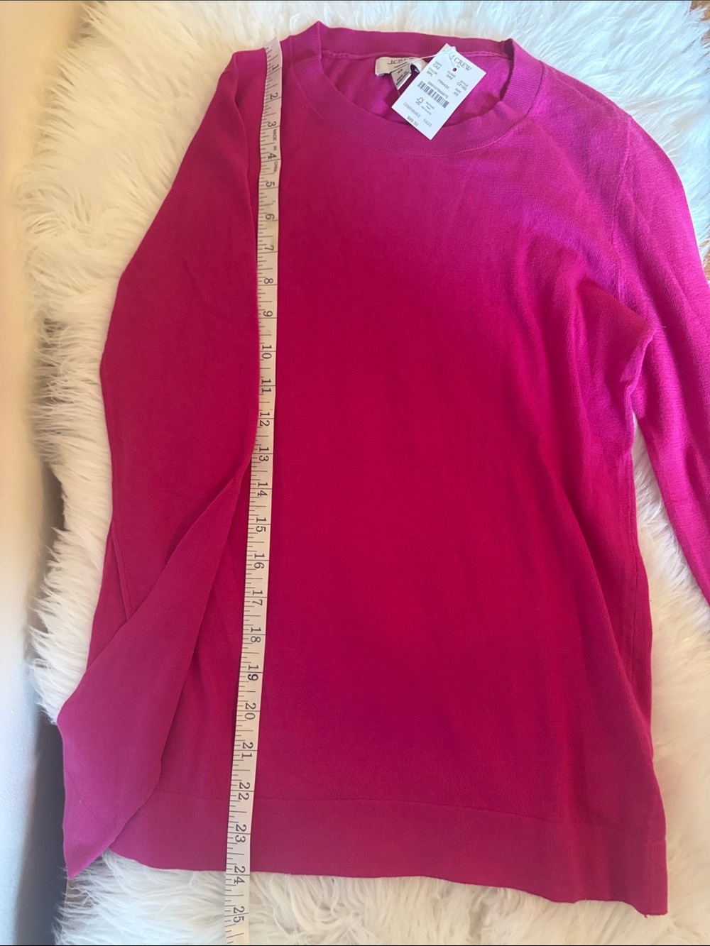 J. Crew Women's Fuchsia Crewneck Sweater - Picture 8 of 10